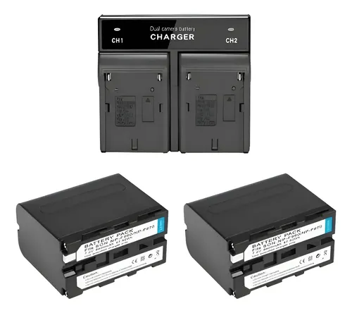 Carregador duplo com 2 baterias F970